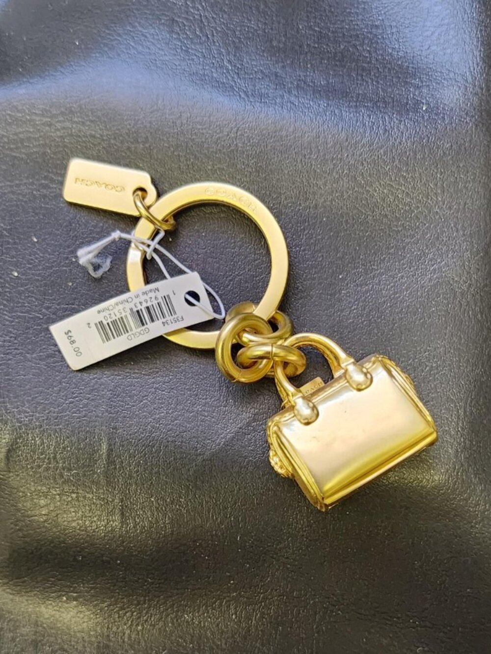 Coach Gold Mini Bennett Keychain